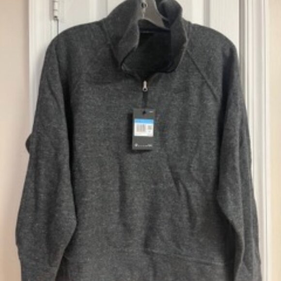 Nike Tops - Nike Womens Heathered Quarter Zip Mock Neck Long Sleeve Jacket Dark Gray Size M